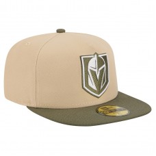 Бейсболка Vegas Golden Knights New Era Tan/Olive Color Pack Two-Tone 59FIFTY A-Frame