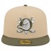 Бейсболка Anaheim Ducks New Era Tan/Olive Color Pack Two-Tone 59FIFTY A-Frame