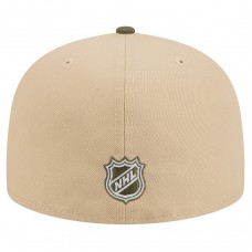 Бейсболка Anaheim Ducks New Era Tan/Olive Color Pack Two-Tone 59FIFTY A-Frame