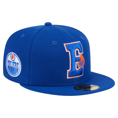 Бейсболка Edmonton Oilers New Era Royal Deceptor 59FIFTY