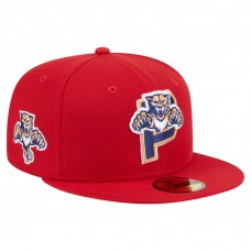 Бейсболка Florida Panthers New Era Red Deceptor 59FIFTY Бейсболка Florida Panthers New Era Red Deceptor 59FIFTY
