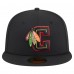 Бейсболка Chicago Blackhawks New Era Black Deceptor 59FIFTY