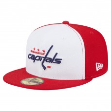 Бейсболка Washington Capitals New Era White/Red Repeat Two-Tone 59FIFTY