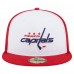 Бейсболка Washington Capitals New Era White/Red Repeat Two-Tone 59FIFTY