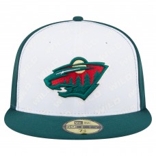 Бейсболка Minnesota Wild New Era White/Green Repeat Two-Tone 59FIFTY