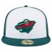 Бейсболка Minnesota Wild New Era White/Green Repeat Two-Tone 59FIFTY