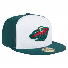Бейсболка Minnesota Wild New Era White/Green Repeat Two-Tone 59FIFTY