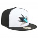 Бейсболка San Jose Sharks New Era White/Black Repeat Two-Tone 59FIFTY