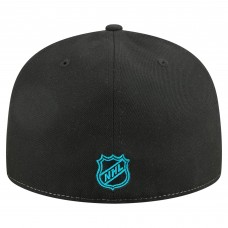 Бейсболка San Jose Sharks New Era White/Black Repeat Two-Tone 59FIFTY