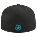 Бейсболка San Jose Sharks New Era White/Black Repeat Two-Tone 59FIFTY