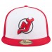 Бейсболка New Jersey Devils New Era White/Red Repeat Two-Tone 59FIFTY