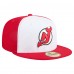 Бейсболка New Jersey Devils New Era White/Red Repeat Two-Tone 59FIFTY
