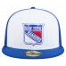 Бейсболка New York Rangers New Era White/Blue Repeat Two-Tone 59FIFTY