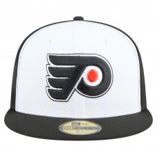 Бейсболка Philadelphia Flyers New Era White/Black Repeat Two-Tone 59FIFTY