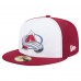 Бейсболка Colorado Avalanche New Era White/Burgundy Repeat Two-Tone 59FIFTY