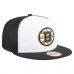 Бейсболка Boston Bruins New Era White/Black Repeat Two-Tone 59FIFTY
