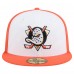 Бейсболка Anaheim Ducks New Era White/Orange Repeat Two-Tone 59FIFTY