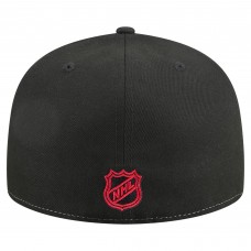 Бейсболка Chicago Blackhawks New Era White/Black Repeat Two-Tone 59FIFTY