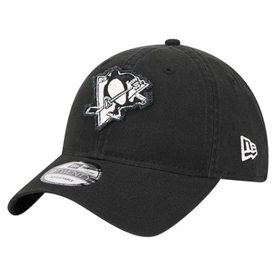 Бейсболка Pittsburgh Penguins New Era Black Stamp Fabric Applique 9TWENTY