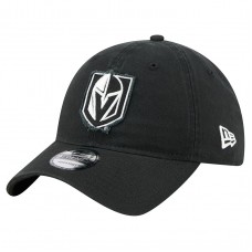 Бейсболка Vegas Golden Knights New Era Black Stamp Fabric Applique 9TWENTY