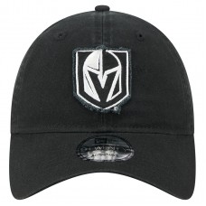 Бейсболка Vegas Golden Knights New Era Black Stamp Fabric Applique 9TWENTY