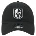 Бейсболка Vegas Golden Knights New Era Black Stamp Fabric Applique 9TWENTY