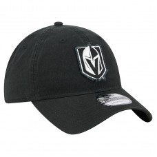 Бейсболка Vegas Golden Knights New Era Black Stamp Fabric Applique 9TWENTY