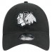 Бейсболка Chicago Blackhawks New Era Black Stamp Fabric Applique 9TWENTY