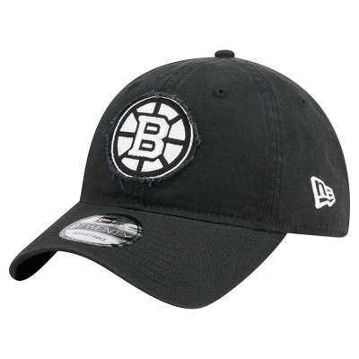 Бейсболка Boston Bruins New Era Black Stamp Fabric Applique 9TWENTY