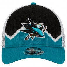Бейсболка San Jose Sharks New Era Teal/Black Hockey Sock 9FORTY A-Frame M-Crown