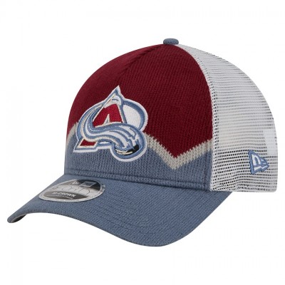 Бейсболка Colorado Avalanche New Era Silver/Burgundy Hockey Sock 9FORTY A-Frame M-Crown
