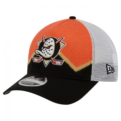 Бейсболка Anaheim Ducks New Era Black/Orange Hockey Sock 9FORTY A-Frame M-Crown