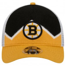 Бейсболка Boston Bruins New Era Gold/Black Hockey Sock 9FORTY A-Frame M-Crown