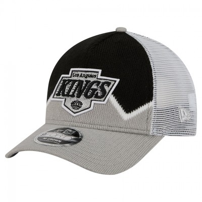 Бейсболка Los Angeles Kings New Era Silver/Black Hockey Sock 9FORTY A-Frame M-Crown