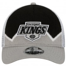 Бейсболка Los Angeles Kings New Era Silver/Black Hockey Sock 9FORTY A-Frame M-Crown