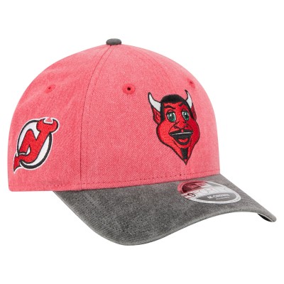 Бейсболка New Jersey Devils New Era Red/Black Mascot 2-Tone 9FORTY