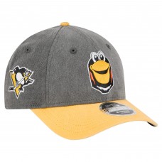 Бейсболка Pittsburgh Penguins New Era Black/Gold Mascot 2-Tone 9FORTY