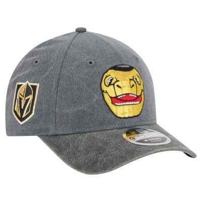 Бейсболка Vegas Golden Knights New Era Charcoal/Black Mascot 2-Tone 9FORTY