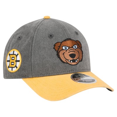 Бейсболка Boston Bruins New Era Black/Gold Mascot 2-Tone 9FORTY