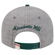 Бейсболка Minnesota Wild New Era Gray/Green Wool Pin Low Profile 9FIFTY Snapback