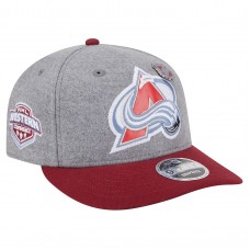 Бейсболка Colorado Avalanche New Era Gray/Burgundy Wool Pin Low Profile 9FIFTY Snapback