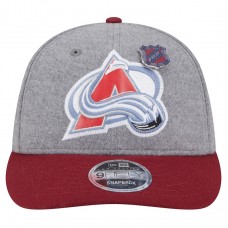 Бейсболка Colorado Avalanche New Era Gray/Burgundy Wool Pin Low Profile 9FIFTY Snapback