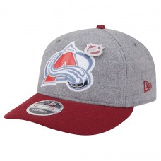Бейсболка Colorado Avalanche New Era Gray/Burgundy Wool Pin Low Profile 9FIFTY Snapback