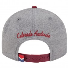 Бейсболка Colorado Avalanche New Era Gray/Burgundy Wool Pin Low Profile 9FIFTY Snapback