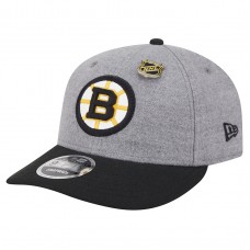 Бейсболка Boston Bruins New Era Gray/Black Wool Pin Low Profile 9FIFTY Snapback Бейсболка Boston Bruins New Era Gray/Black Wool Pin Low Profile 9FIFTY Snapback