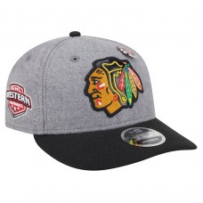 Бейсболка Chicago Blackhawks New Era Gray/Black Wool Pin Low Profile 9FIFTY Snapback Бейсболка Chicago Blackhawks New Era Gray/Black Wool Pin Low Profile 9FIFTY Snapback