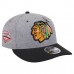 Бейсболка Chicago Blackhawks New Era Gray/Black Wool Pin Low Profile 9FIFTY Snapback