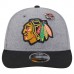 Бейсболка Chicago Blackhawks New Era Gray/Black Wool Pin Low Profile 9FIFTY Snapback
