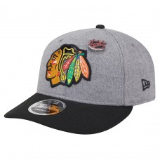 Бейсболка Chicago Blackhawks New Era Gray/Black Wool Pin Low Profile 9FIFTY Snapback Бейсболка Chicago Blackhawks New Era Gray/Black Wool Pin Low Profile 9FIFTY Snapback