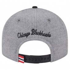Бейсболка Chicago Blackhawks New Era Gray/Black Wool Pin Low Profile 9FIFTY Snapback Бейсболка Chicago Blackhawks New Era Gray/Black Wool Pin Low Profile 9FIFTY Snapback
